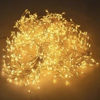 Xmas Гирлянда Мишура серебряный провод 220В пульт ДУ 8 режимов 30m 900L white wire WW-1 (50)