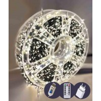 Xmas Гирлянда Мишура зеленый провод 220В пульт ДУ 8 режимов 50m1500L green wire W-1 (30)