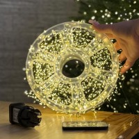 Xmas Гирлянда Мишура зеленый провод 220В пульт ДУ 8 режимов 100m 2500L green wire W-1 (2