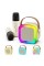 Набір для караоке Magic Karaoke K12 з Bluetooth-колонкою і 2 мікрофонами та RGB підсвіткою, Бежевий