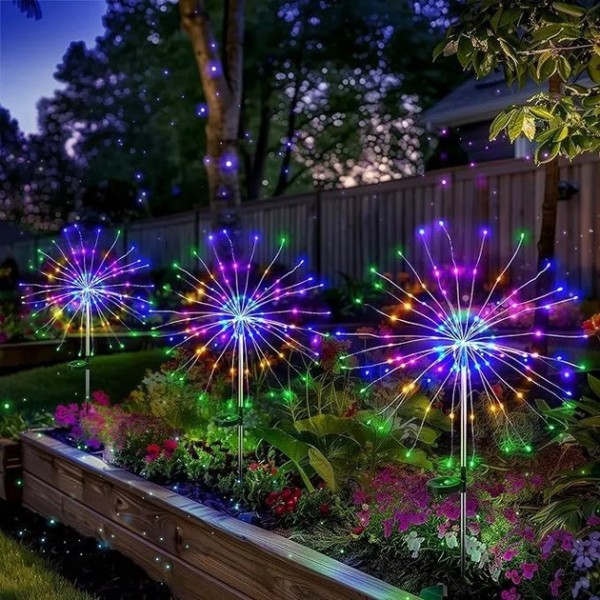Садовый фонарь на солнечной батарее Фейерверк, 200 led