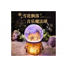 Новогодний снежный светильник-декор "Дом в шаре" (XHF-8093)