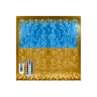 Гірлянда Штора SFK-09 прапор України з пультом USB 2*2