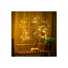 Лампа LED настольная NNG-08 серебристое дерево с листьями