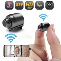 Wi-Fi міні IP камера X5 з широким кутом огляду 160°, нічним режимом та датчиком руху, чорна
