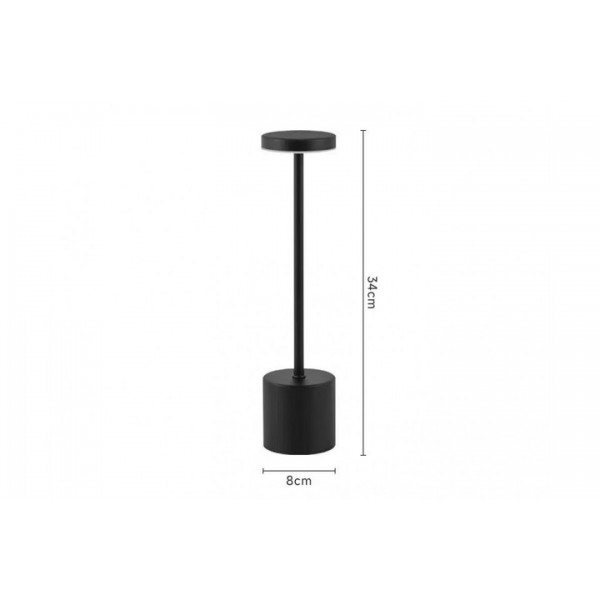 Стол LED лампа HSY-T812-1 сенсорная черная