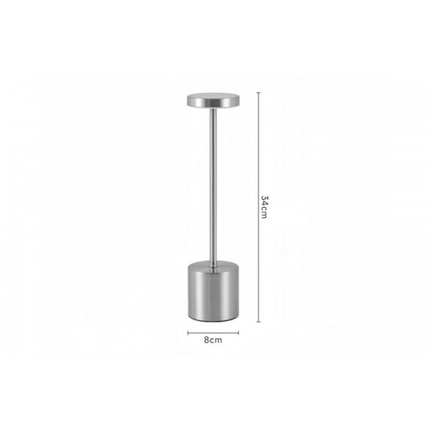 Настольная LED лампа HSY-T812-2 сенсор серебро