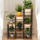 Подставка для цветов из дерева и металла многоярусная CVT-8, Напольная стойка-полка для растений в интерьере 