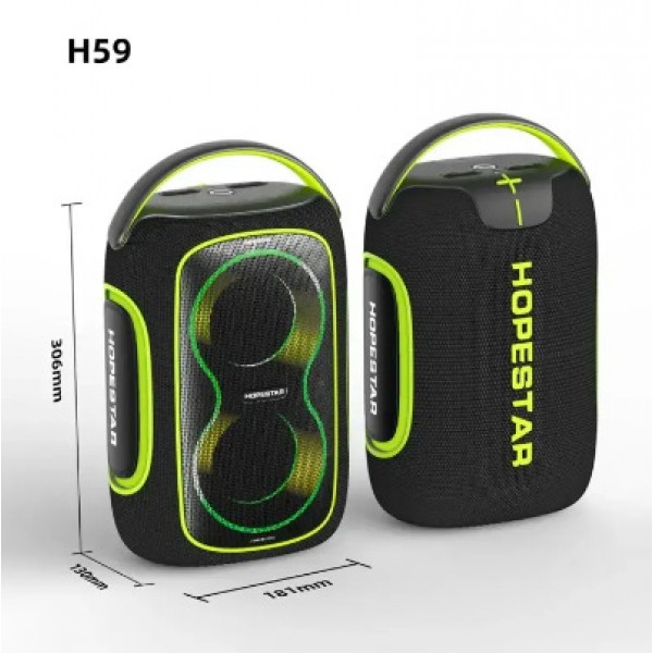 Портативная колонка Hopestar H59 Power Sound с мощным басом, LED-подсветкой и влагозащитой