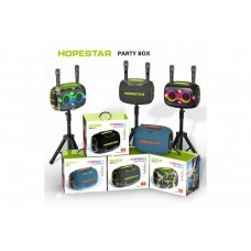 Беспроводная Bluetooth колонка HOPESTAR PARTYBOX, 120 ВТ с двумя микрофонами