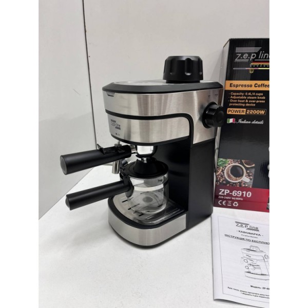 Кофеварка Эспрессо на 4 стакана Zepline ZP-6910, 2200Вт