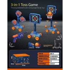 Дитячий тир 3в1 (801-17) баскетбол + пістолет + мобільна мішень