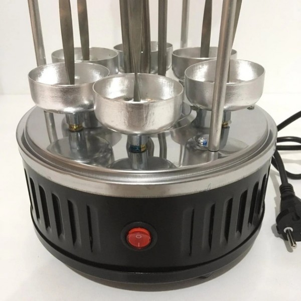 Электрошашлычница Domotec MS-7781 1000 Вт 6 шампуров Черная