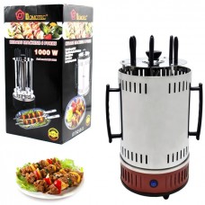 Электрошашшличница Domotec MS-7783 1000W BBQ на 6 шампуров из нержавеющей стали Красная 7134
