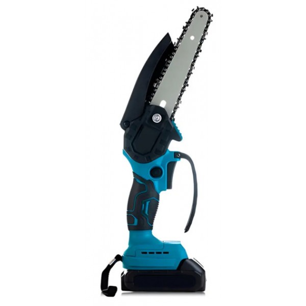 Аккумуляторная цепная мини пила 8 дюймов 48V 2 аккумулятора Chain Saw электропила ветрорез для обрезки деревьев и распила дров в кейсе