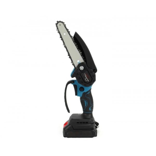 Аккумуляторная цепная мини пила 8 дюймов 48V 2 аккумулятора Chain Saw электропила ветрорез для обрезки деревьев и распила дров в кейсе