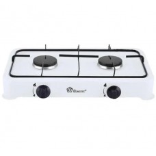 Плита газовая настольная Domotec MS 6602 на 2 конфорки 0.54 кВтх2 белый