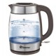 Чайник стеклянный электрический с LED подсветкой электрочайник Domotec MS-7946 1.7 л 2200 Вт серебристый.