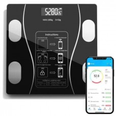 Весы напольные смарт с приложением для телефона до A-8003 Bluetooth 180 кг, Черные