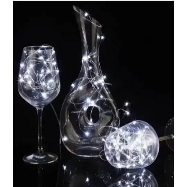 Xmas гирлянд 30 Led 3M на медной проволоке (Капля росы) W WHITE от батареек+USB (300) HS HS