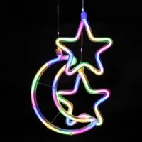 Xmas гирлянда Copper curtain ball lamp 9M-1 Мультицветная Луна 5 Звезда 4 3M*0.7M
