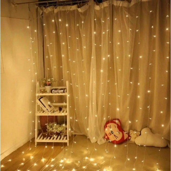 Xmas гирлянда 320 LED (Водопад 3M*2M) теплый белый 