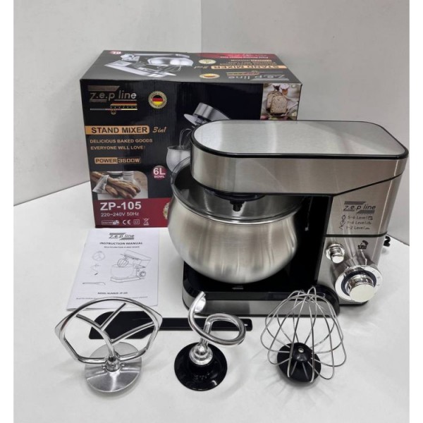 Кухонный комбайн из нержавеющей стали на 6 литров Zepline ZP-105 3500W
