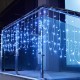 Xmas гирлянда LED 120 3.3Line Short curtain (Сосульки/Бахрома) B-1 Синяя 5Mетров Ул.+соед. Белый