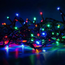 Xmas гирлянда LED 120 3.3Line Short curtain(Сосульки/Бахрома) M-1 RGB 5Mетров Ул.+соед.Белый 