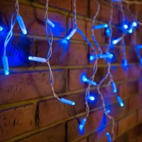 Xmas гирлянда LED 200 3.3Line Short curtain(Сосульки/Бахрома) B-1 Синяя 10M*1,5M Ул.+соед. Белый 