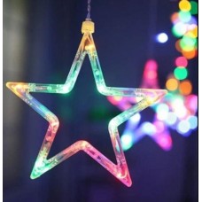 Гирлянда штора STAR CURTAIN MULTI 7753 Звезды цветная