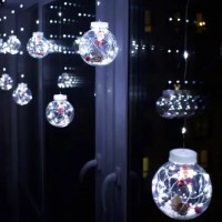Гирлянда Xmas микс 4 вида 200L W-1 Copper curtain ball lamp W 3х1.5 м Белая 