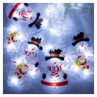 Xmas Гирлянда Штора Фигурки 3D снеговика и снежинки 3m*70cm 95L Мультицветная 