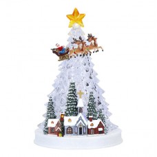 Ночник новогодний музыкальный XMAS WDL-24080A "Елка с Санта-Клаусом"