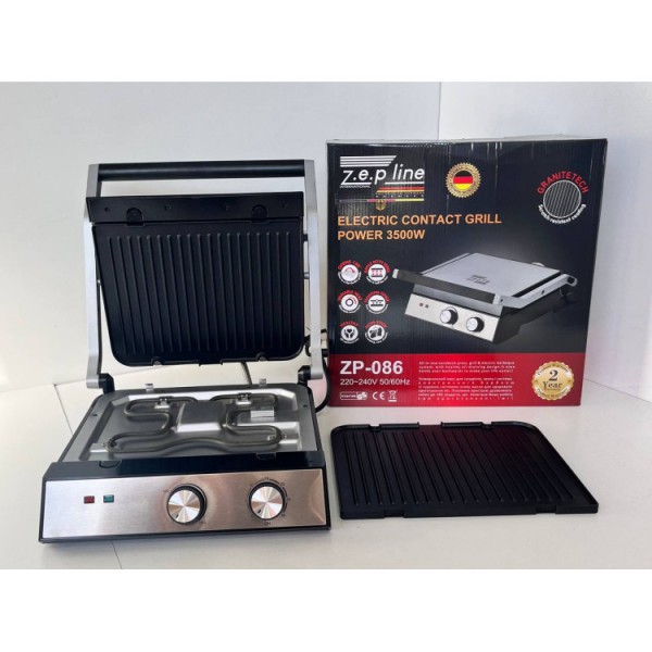 Контактный прижимной электрогриль со съемными пластинами Zepline ZP-086 (3500W)