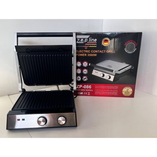 Контактный прижимной электрогриль со съемными пластинами Zepline ZP-086 (3500W)