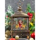 Новогодний ночник XMAS «Винтажный фонарь» WDL-24073A, 27 см, LED-подсветка с эффектом снегопада и музыкой, питание USB или батарейки, праздничный декор и подарок