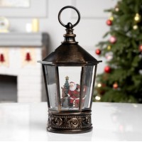 Ночник новогодний XMAS WDL-24077B снежный шар «Винтажный фонарь»