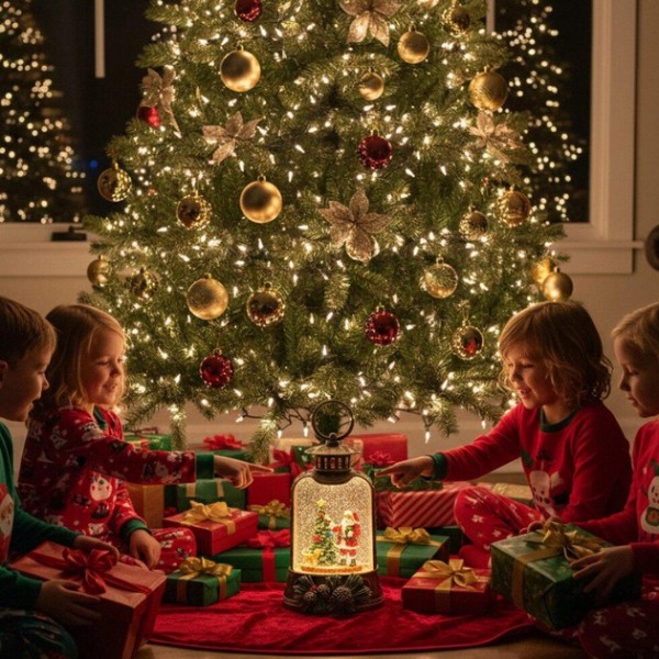 Новогодний ночник винтажный фонарь XMAS WDL-25011A/10105 светильник 20,5 см