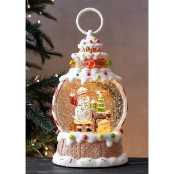 Ночник новогодний XMAS WDL-25015A снежный шар "Кекс"