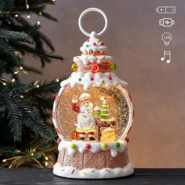 Ночник новогодний XMAS WDL-25015A снежный шар "Кекс"