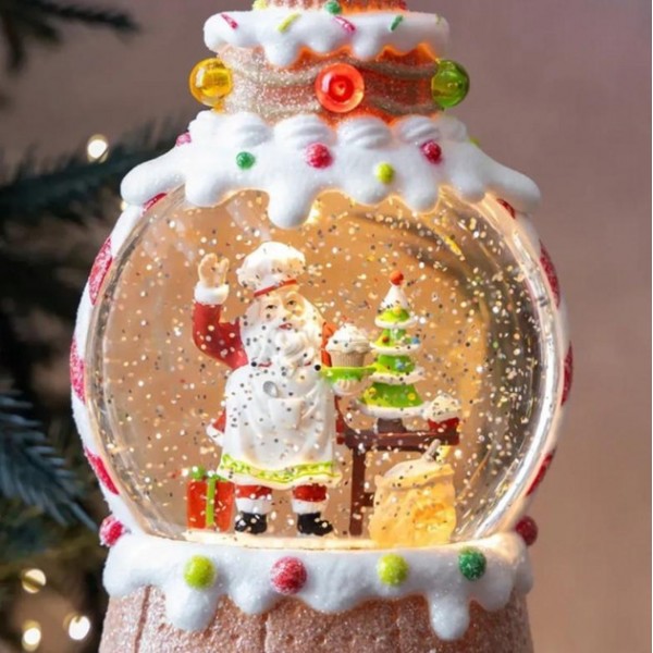 Ночник новогодний XMAS WDL-25015A снежный шар "Кекс"