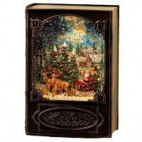 Нічник новорічний музичний XMAS WDL-24023A снігова куля "Книга