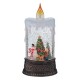 Новогодний светящийся ночник в форме свечи со снеговиком WDL-23016B высотой 24,5 см 