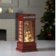 Ночник новогодний музыкальный XMAS WDL-2102B снежный шар «Телефонная будка»