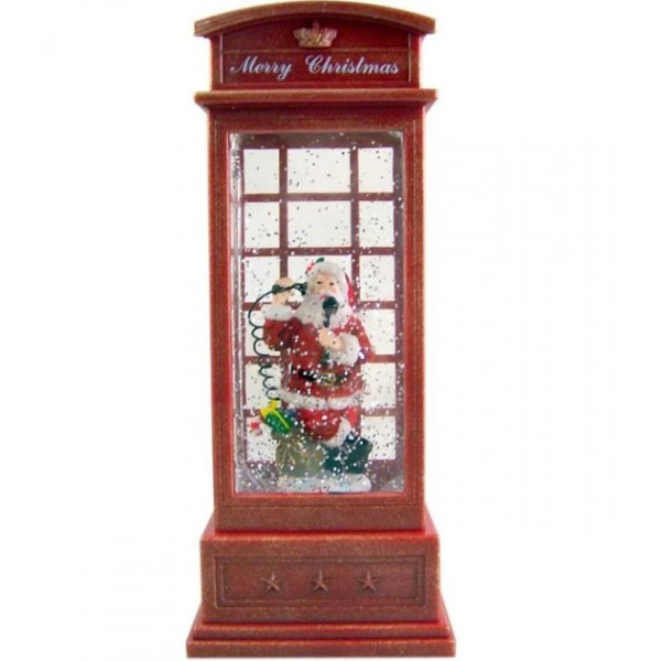 Нічник новорічний XMAS WDL-25002A снігова куля «Телефонна будка»