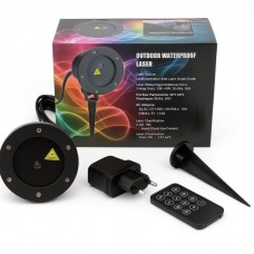 Лазерный проектор уличный с пультом и на 6 изображений (Диско) 