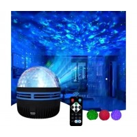 Светодиодный проектор Starry Galaxy музыкальный ночник с микрофоном и пультом USB ЮСБ