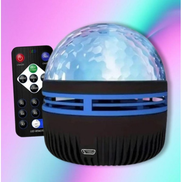 Светодиодный проектор Starry Galaxy музыкальный ночник с микрофоном и пультом USB ЮСБ