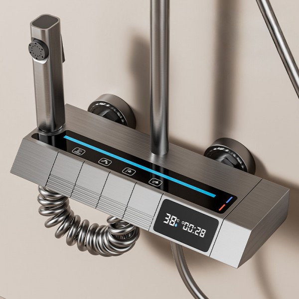 Душевой смеситель 4 в 1 из нержавеющей стали для ванной комнаты Shower AA6-6 Черный 